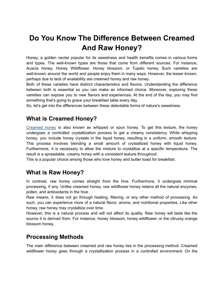 do you know the difference between creamed