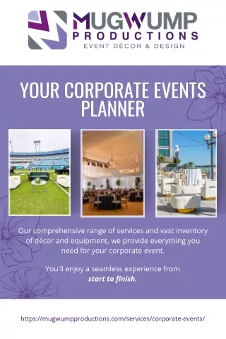 Your Corporate Events Planner: Expert Planning & Execution by Mugwump Productions