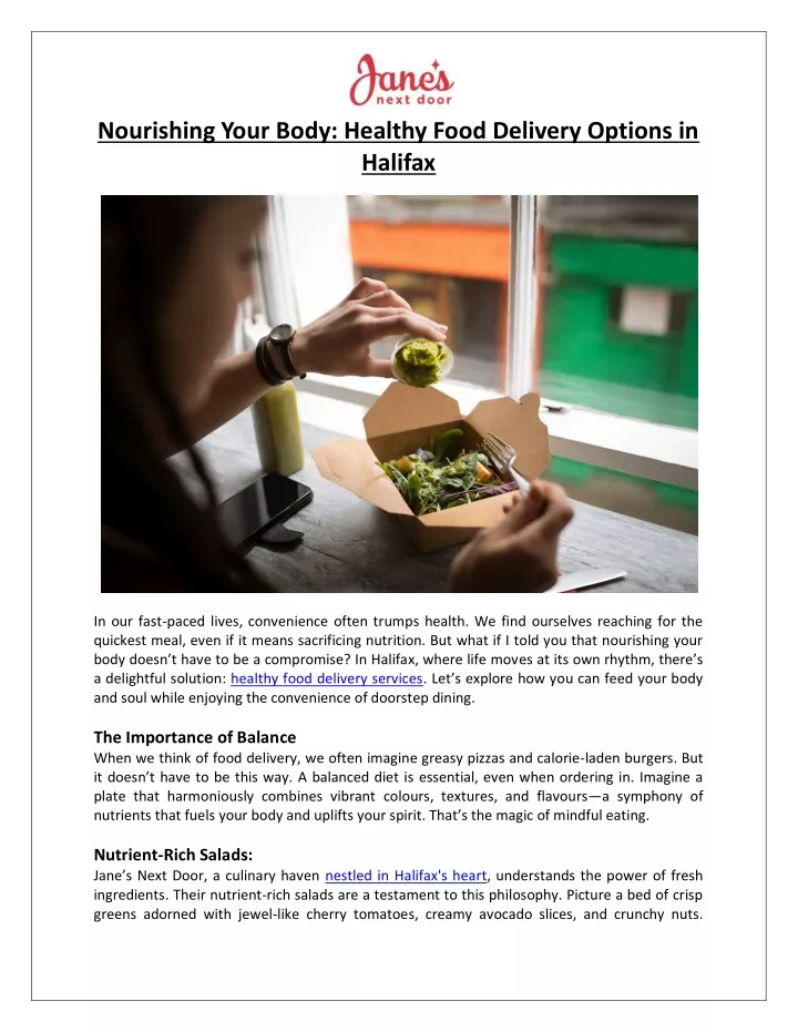 nourishing your body healthy food delivery