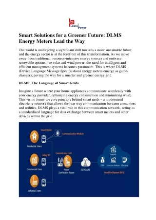 Smart Solutions for a Greener Future DLMS Energy Meters Lead the Way