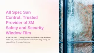 3m Safety and Security Window Film
