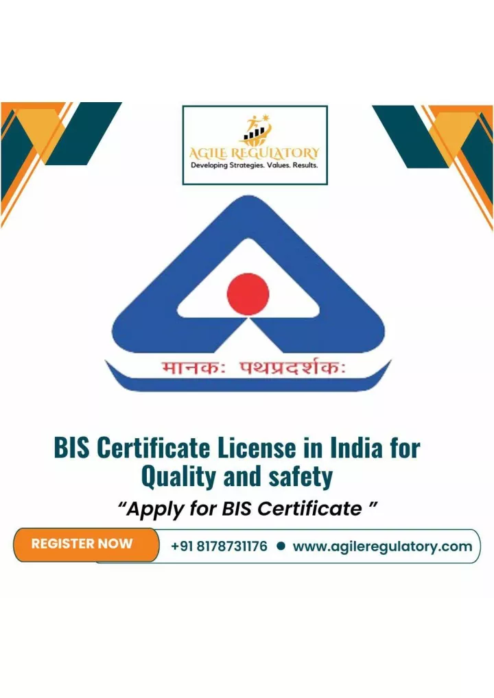 PPT - BIS Certificate License in India for Quality and safety ...