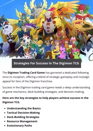 Strategies For Success In The Digimon TCG