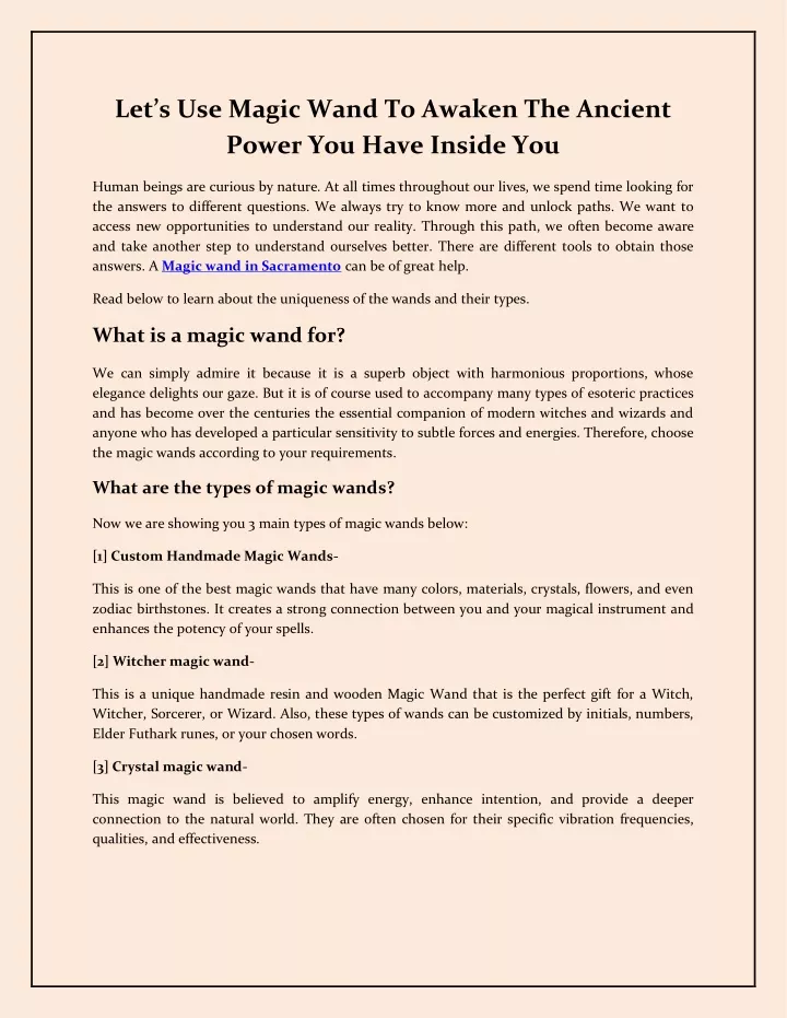 let s use magic wand to awaken the ancient power
