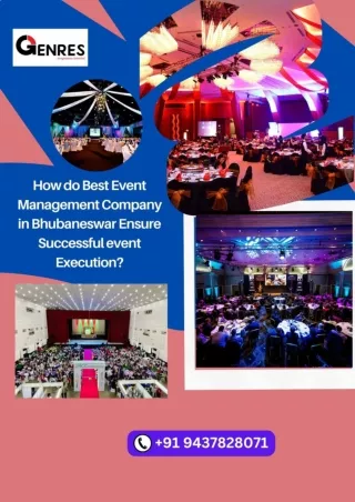 How do Best Event Management Company in Bhubaneswar Ensure Successful event Execution