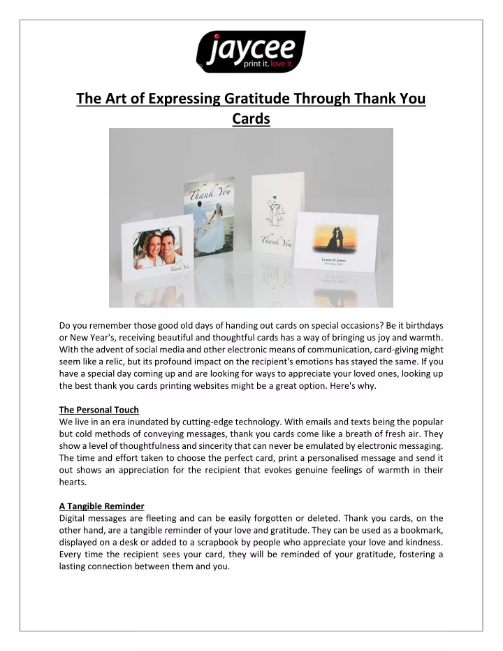 the art of expressing gratitude through thank