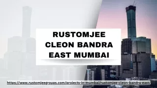 Rustomjee Cleon Bandra East Mumbai | Buy 1/2 BHK Flats