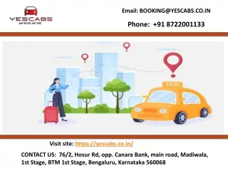 Taxi from Bangalore Airport