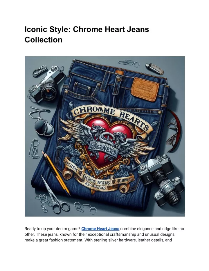 iconic style chrome heart jeans collection