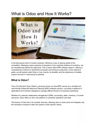 What is Odoo and How It Works