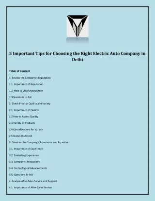 5 important tips for choosing the right electric