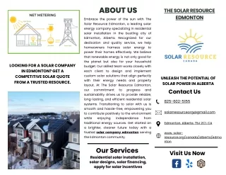 The Solar Resource Edmonton