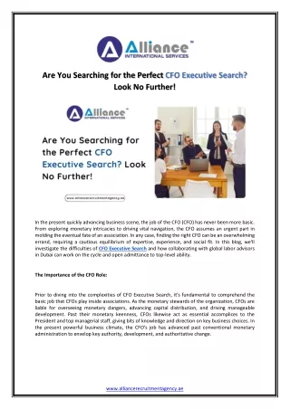 are you searching for the perfect cfo executive