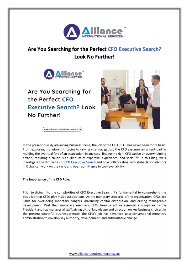 are you searching for the perfect cfo executive