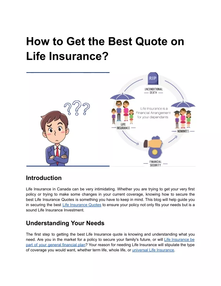how to get the best quote on life insurance