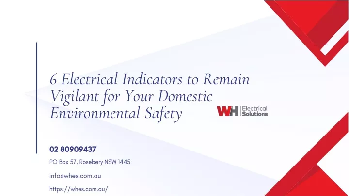 6 electrical indicators to remain vigilant
