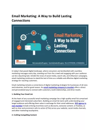 Email Marketin A Way to Build Lasting Connections