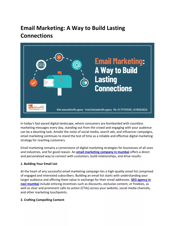 email marketing a way to build lasting connections