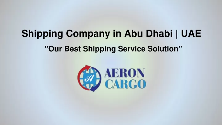 shipping company in abu dhabi uae