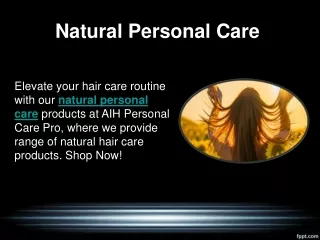 Natural Personal Care