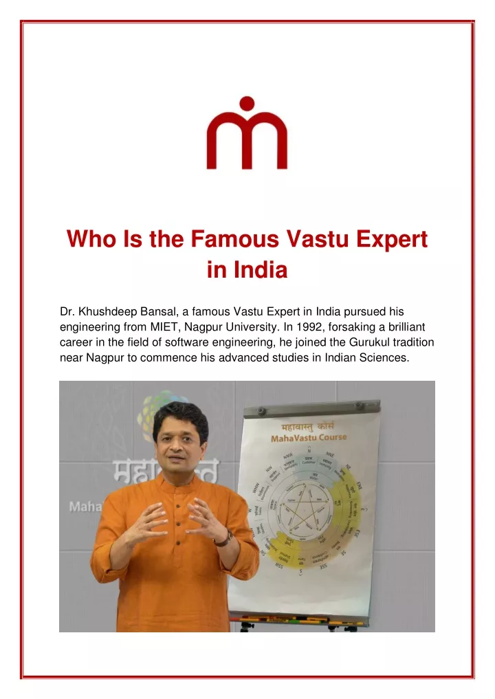 who is the famous vastu expert in india