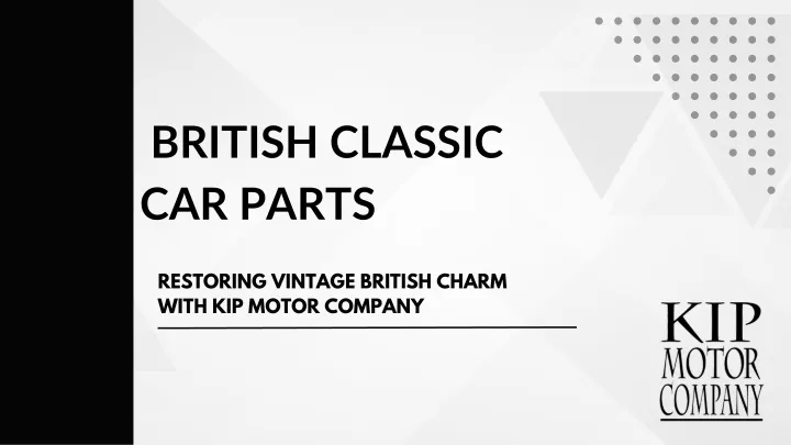 british classic car parts