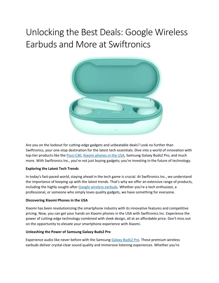unlocking the best deals google wireless earbuds
