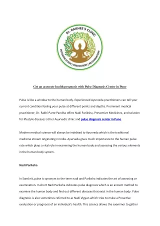 get an accurate health prognosis with pulse