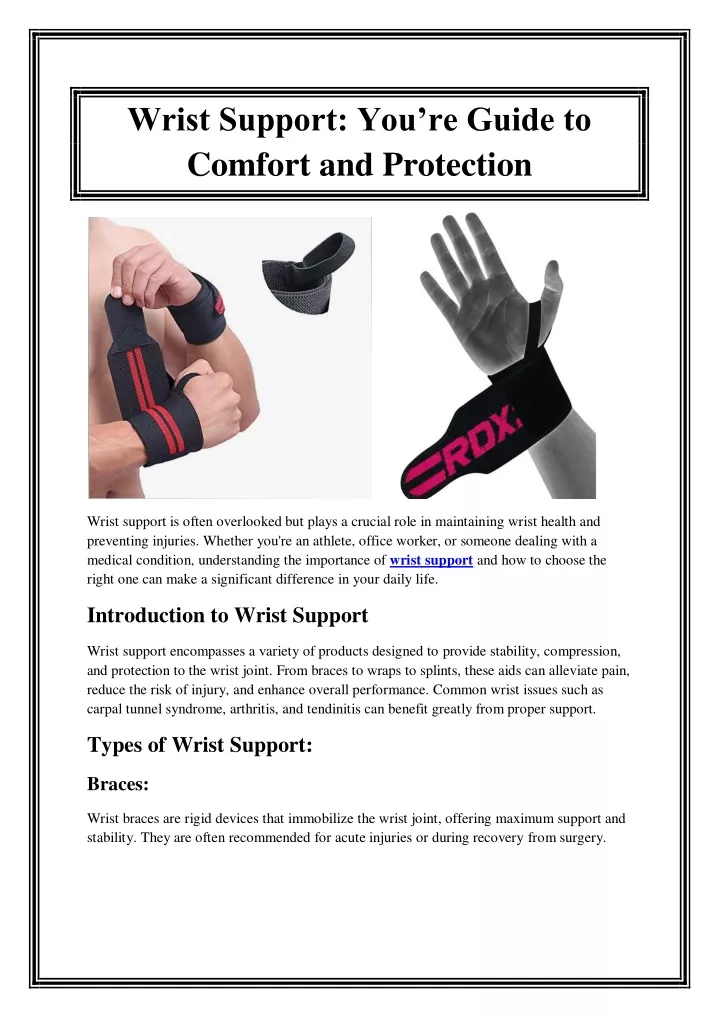 wrist support you re guide to comfort