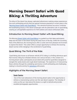 Morning Desert Safari with Quad Biking_ A Thrilling Adventure