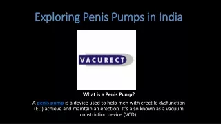 Exploring Penis Pumps in India