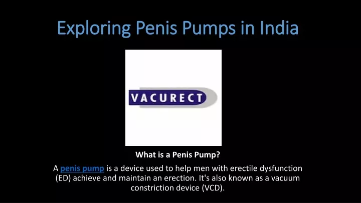 exploring penis pumps in india