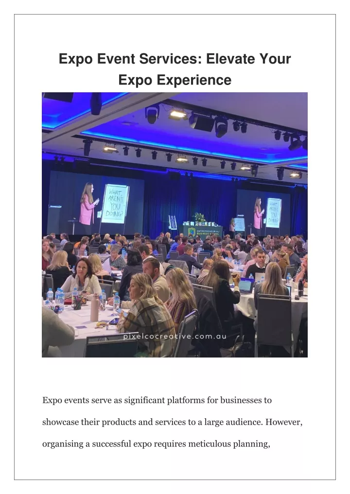 expo event services elevate your expo experience