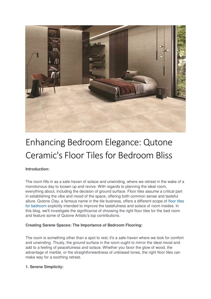 enhancing bedroom elegance qutone ceramic s floor