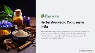 Herbal Ayurvedic Company in India