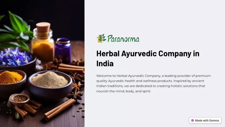 herbal ayurvedic company in india