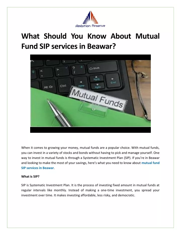 what should you know about mutual fund