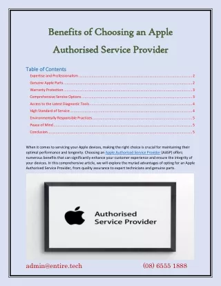 Benefits of Choosing an Apple Authorised Service Provider