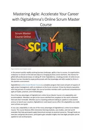 online Scrum Master Course