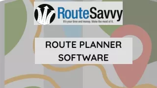 Route planner software