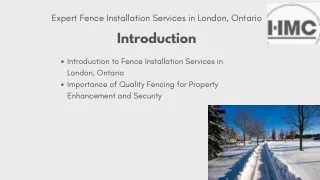 Fence Installation London Ontario