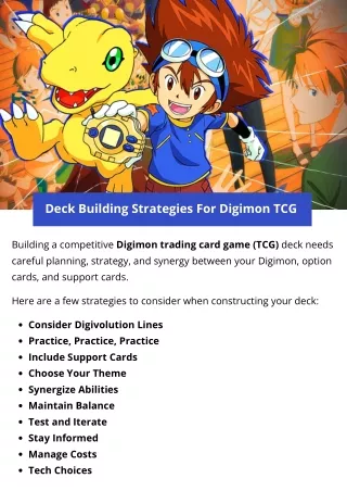 Deck Building Strategies for Digimon TCG