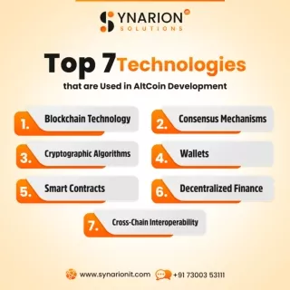 Top 7 Technologies that are Used in AltCoin Development