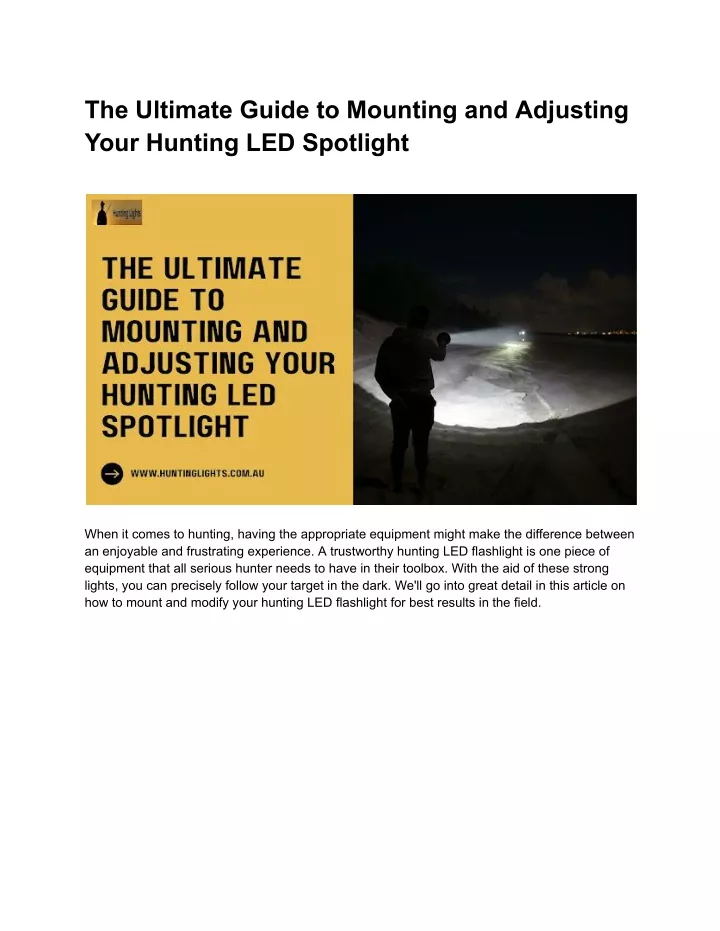 the ultimate guide to mounting and adjusting your