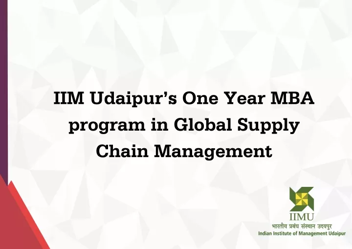 iim udaipur s one year mba