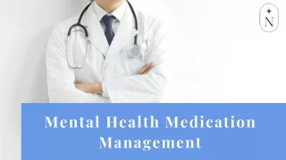 Mental Health Medication Management | Nushama