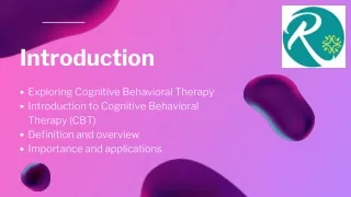 Cognitive Behavioral Therapy