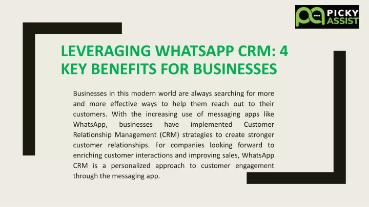 leveraging whatsapp crm 4 key benefits for businesses