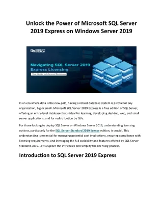 unlock the power of microsoft sql server 2019
