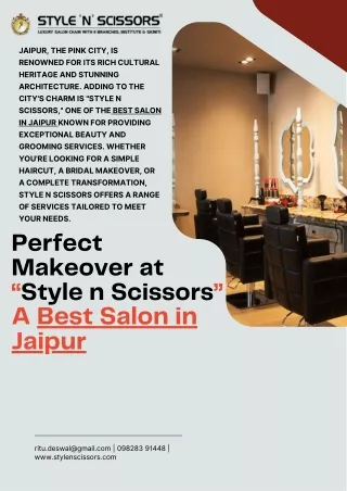 Perfect Makeover at “Style n Scissors”  A Best Salon in Jaipur